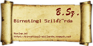 Birnstingl Szilárda névjegykártya